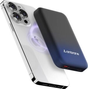 Ambrane 10000 mAh 22.5 W Wireless With MagSafe Power Bank (Blue, Lithium Polymer, Fast Charging, Power Delivery 3.0, Quick Charge 3.0 for Earbuds, Laptop, Mobile, Smartwatch, Tablet, Trimmer)