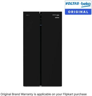 Voltas Beko by A Tata Product 640 L Frost Free Side by Side Refrigerator (Black, RSB665GBRF)