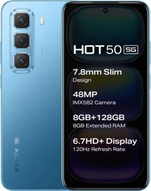 Infinix Hot 50 5G (Vibrant Blue, 128 GB) (8 GB RAM)