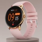 Fire-Boltt Hurricane 33.02mm (1.3) Curved Glass Display with BT Calling, 100+ Sports Modes Smartwatch (Gold Pink Strap, Free Size)
