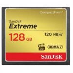 SanDisk SDCFXSB-128G-G46 EXTREME 128 GB Compact Flash UDMA 7 120 MB/s Memory Card Compatible with Camera