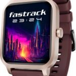 Fastrack Revoltt FS1-1.85”|Advanced Blazing Fast UI|Working Crown|AIVoice Assistant|IP68 Smartwatch (Wine Strap, Free Size)