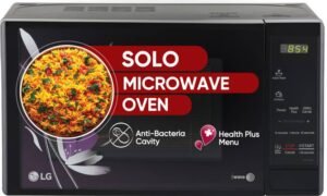 LG 20 L with i-wave Technology, Health plus, Indian cuisine Solo Microwave Oven (MS2043BP, Black)