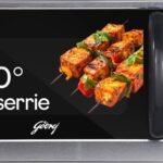 Godrej 30 L Rotisserie, Stainless Steel Cavity, Dual Grill Technology and 375 Instacook Menus Convection Microwave Oven (GME 530 CR1 SZ, Black)