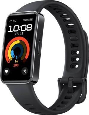 Huawei Band 9,Sleep Tracking,Durable Battery,100 different workout modes,iOS&Android (Black Strap, Size : Free size)