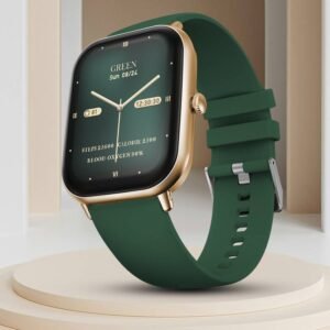 Fire-Boltt Hunter 51.1mm (2.01) HD Display Buetooth Calling with Single Chipset, Metal Body Smartwatch (Green Strap, Free Size)