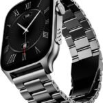 boAt Ultima Ember w/ 1.96”(4.97cm)AMOLED Screen,Personalized Nudges,Functional Crown Smartwatch (Steel Black Strap, Free Size)