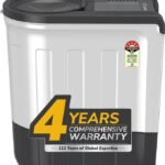 Whirlpool 6.5 kg 5 Star with Ace Wash Station, 1400 RPM Speed and Rust Proof Body Semi Automatic Top Load Washing Machine Grey (MAGIC CLEAN 6.5 GREY (5YR))