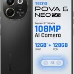 Tecno Pova 6 Neo 5G (Midnight Shadow, 128 GB) (6 GB RAM)