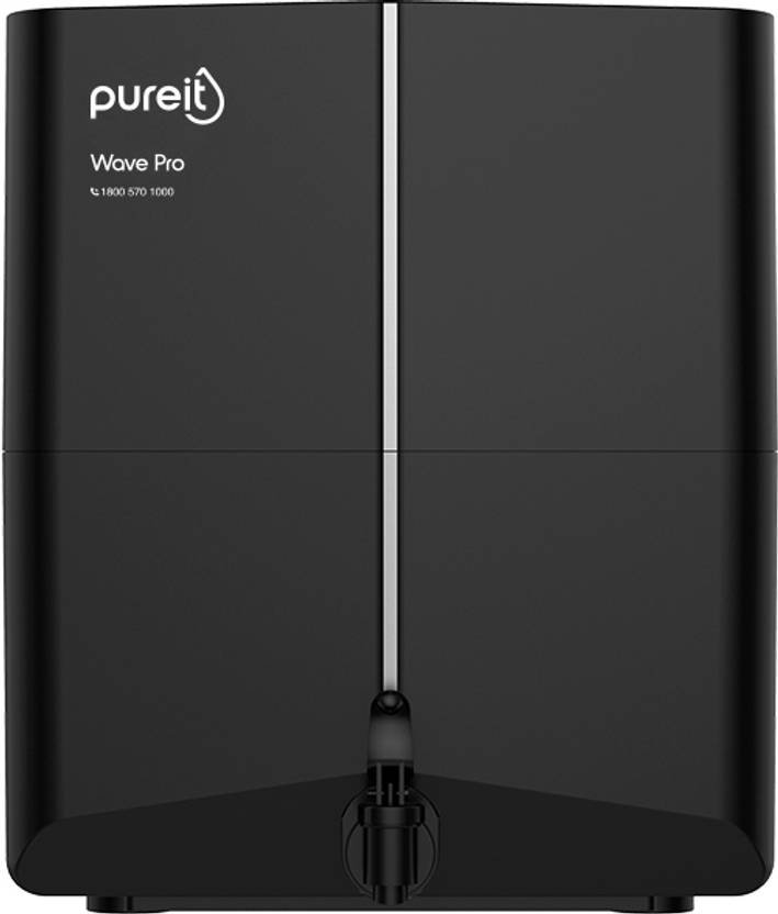 Pureit Wave Pro 7 L RO + MF + UV in Tank + Minerals Water Purifier 7 Stage Filteration Upto 45% Water Recovery Wall Mountable Ideal for Borewell, Tanker & Municipal Water (Black)