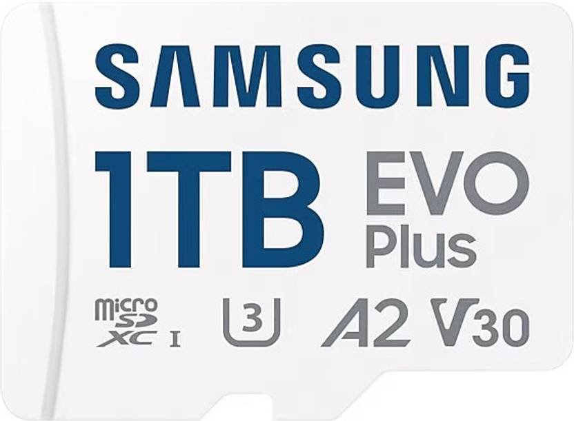 SAMSUNG A2 V30 EVO Plus 1 TB MicroSDXC Class 10 160 MB/s Memory Card Compatible with Mobile, Tablet, Computer, Gaming Console, Camera (With Adapter)
