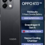 OPPO K13 5G with 7000mAh and 80W SUPERVOOC Charger In-The-Box (Prism Black, 128 GB) (8 GB RAM)