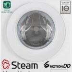 LG 7 kg 5 Star, Allergen free with Steam, Inverter Direct Drive – Less vibration, less noise, 6 Motion Direct Drive, Touch Panel, 1200 RPM, Essence Fully Automatic Front Load Washing Machine with In-built Heater White (FHB1207Z2W)