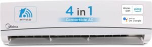 Midea 2025 Model 2 Ton 3 Star Split Inverter with Wi-fi 4 in 1 Convertible Cooling AI HD Filter with Auto Cleanser, SANTIS NEO RYL AC (MAI24SD3R34W0, White)