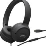 JBL Tune 520C, Hi-Res Audio with Pure Bass sound , Compatible with USB-C Devices Wired (Black, On the Ear)