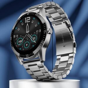 Fire-Boltt Talk 35.3mm (1.39) Bluetooth Calling with SpO2, Metal Body & Luxury Design Smartwatch (Silver C Strap, 46)