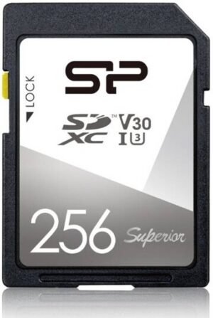 Silicon Power SP256GBSDXCV3V10 Superior 256 GB SDXC UHS-I Card Class 10 100 MB/s Memory Card Compatible with Camera
