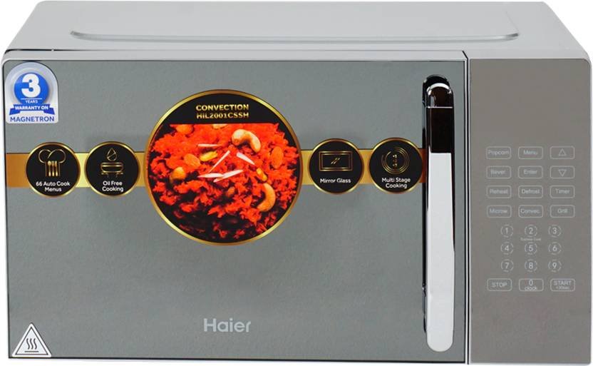 Haier 20 L Convection Microwave Oven (HIL2001CSSH, Silver)