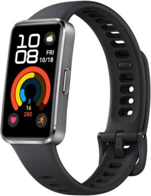 Huawei Band 10,AI Fitness Monitoring,Sleep Analysis,Emotional Wellbeing Assistant (Black Strap, Size : Free size)