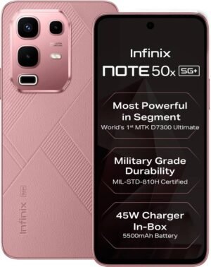 Infinix Note 50x 5G+ 45W Charger In the Box & AI (Sunset Spice Pink, 128 GB) (6 GB RAM)