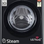 LG 12 kg 5 Star, AI Direct Drive Technology, Wi-Fi Enabled, Steam Wash, Intelligent & Convenient Fabric Care, Allergy Care, Remote Control, In-Built Heater Fully Automatic Front Load Washing Machine with In-built Heater Black (FHP1412Z3O)