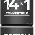 Haier 445 L Frost Free Double Door Bottom Mount 2 Star Convertible Refrigerator with Convertible 14-in-11 hour IcingDigital Control Panel (Graphite Black, HRB-4952BGK-P)