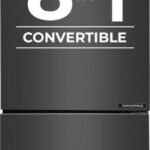 Haier 237 L Frost Free Double Door Bottom Mount 3 Star Convertible Refrigerator with Convertible 8-in-1Turbo Icing (GE Black, HEB-243GB-P)