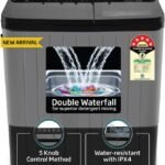 Voltas Beko 9 kg Semi Automatic Top Load Washing Machine Black, Grey (WTT90UHA/OK5B1B1S26)