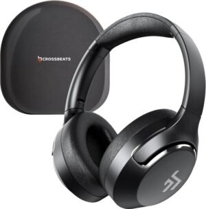 CrossBeats Roar 3.0 Headphones with Carry Case|45 db Hybrid ANC|100hrs Playtime Bluetooth & Wired (Black, On the Ear)