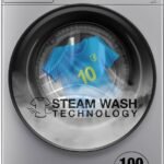 Whirlpool 7 kg 5 Star Inverter 100+ Tough Stains, Steam Technology Fully Automatic Front Load Washing Machine with In-built Heater Silver (SUPREME CARE SILVER 7012 -E)