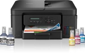 brother DCP-T730DW Multi-function WiFi Color Ink Tank Printer (Borderless Printing) for Print/Copy/Scan with ADF Printer, Print Upto 15K Pages Black & 5K in Color Each for(CMY), Auto Duplex 2-Sided Printer (5 Ink Bottles Included)
