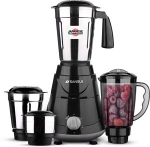 Sansui Pro 500 W Juicer Mixer Grinder (Blaze | 4 Jars | Black)
