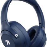 GOBOULT Flex 80Hrs Battery, ENC Mic, 40mm Drivers, 60ms Low Latency Bluetooth & Wired (Navy Blue, On the Ear)