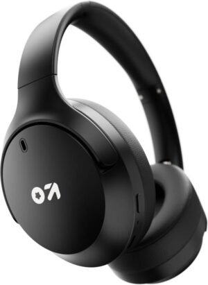 GOBOULT Q 70Hr, ENC Mic, 40mm Bass Boosted Drivers, 4EQ Modes, 5.4v Bluetooth & Wired (Black, On the Ear)
