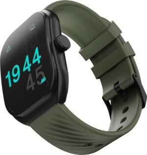 GOBOULT Trail 2.01'' 3D Curved HD Display, Working Crown, Health Monitor, IP68 Smartwatch (Jade Green Strap, Free Size)