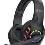 PTron Studio Sports Wireless, 30ms Game Mode, Boom HD Mic w/ AI-ENC, 60 Hours Playtime Bluetooth Gaming (Black, On the Ear)