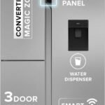 Haier 592 L Frost Free Side by Side 3 Star Convertible Refrigerator (Inox Steel, HRT-683WISU1)