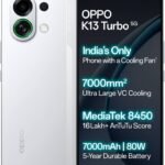 OPPO K13 Turbo 5G (White Knight, 256 GB) (8 GB RAM)