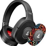 boAt Rockerz Plus 550, Customizable Earcups,100H Battery,Stream Ad Free Music via App Bluetooth (Black Psyche, On the Ear)