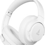 boAt Rockerz 512 ANC, 40dB Hybrid ANC, 80H Battery, ENx,Stream Ad Free Music via App Bluetooth (Bold White, On the Ear)