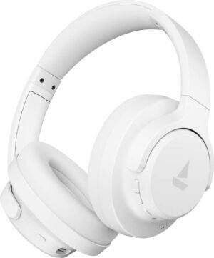 boAt Rockerz 512 ANC, 40dB Hybrid ANC, 80H Battery, ENx,Stream Ad Free Music via App Bluetooth (Bold White, On the Ear)