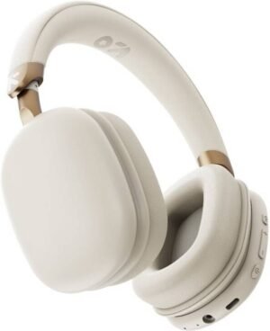 GOBOULT Fluid X 60Hrs, 40mm Drivers, Foldable design, ENC Mic, 5.4v Bluetooth & Wired (White, On the Ear)