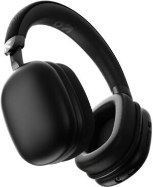 GOBOULT Fluid X 60Hrs, 40mm Drivers, Foldable design, ENC Mic, 5.4v Bluetooth & Wired (Jet Black, On the Ear)