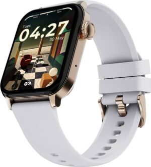 GOBOULT Drift 2, 15 days Battery life, 1.83'' HD Screen, 500Nits Brightness Smartwatch (Storm Grey Strap, Free Size)