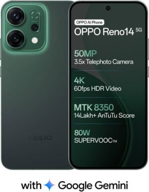 OPPO Reno14 5G (Forest Green, 256 GB) (12 GB RAM)