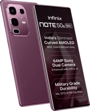 Infinix NOTE 50s 5G+ 45W Charger In the Box & AI (Mystic Plum, 128 GB) (6 GB RAM)