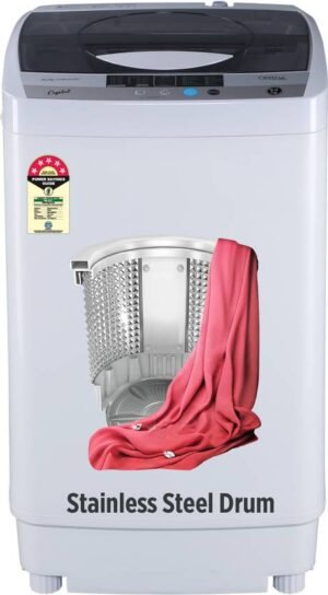 ONIDA 6 kg 5 Star 10 Wash Programs Stainless Steel Drum Fully Automatic Top Load Washing Machine Grey (T62CGN1)