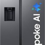 Samsung 633 L Frost Free Side by Side 3 Star Refrigerator with AI and WiFi, Convertible 5-in-1, Water and Ice Dispenser, Digital Inverter (Refined Inox, RS78CG8543S9HL)