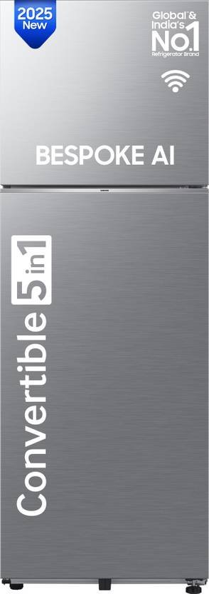 Samsung 419 L Frost Free Double Door 3 Star Convertible Refrigerator (Ez Clean Steel, RT45DG6A4DSLHL)