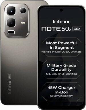 Infinix Note 50x 5G+ 45W Charger In the Box & AI (Titanium Grey, 128 GB) (6 GB RAM)